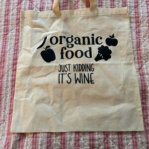 Beige Tote Bag with Fun Print- recycle- reuse- perfect gift for that one friend